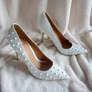Scene White Spiked Heel